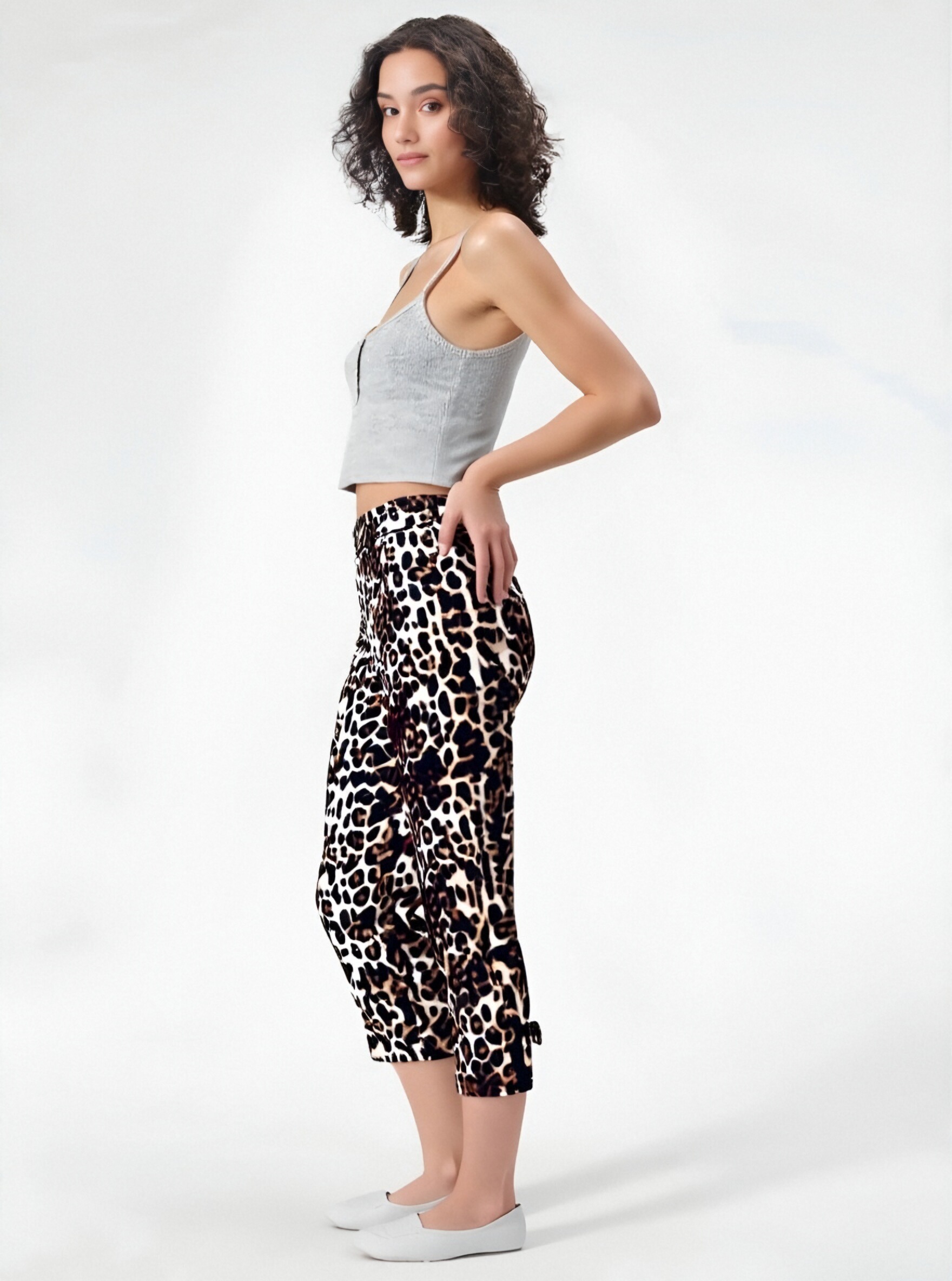 Leopard Print Capri Pants