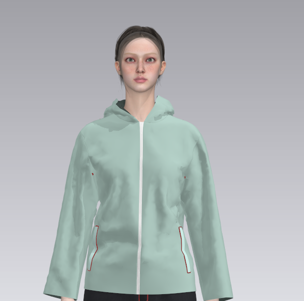 Light Blue Hooded Jacket