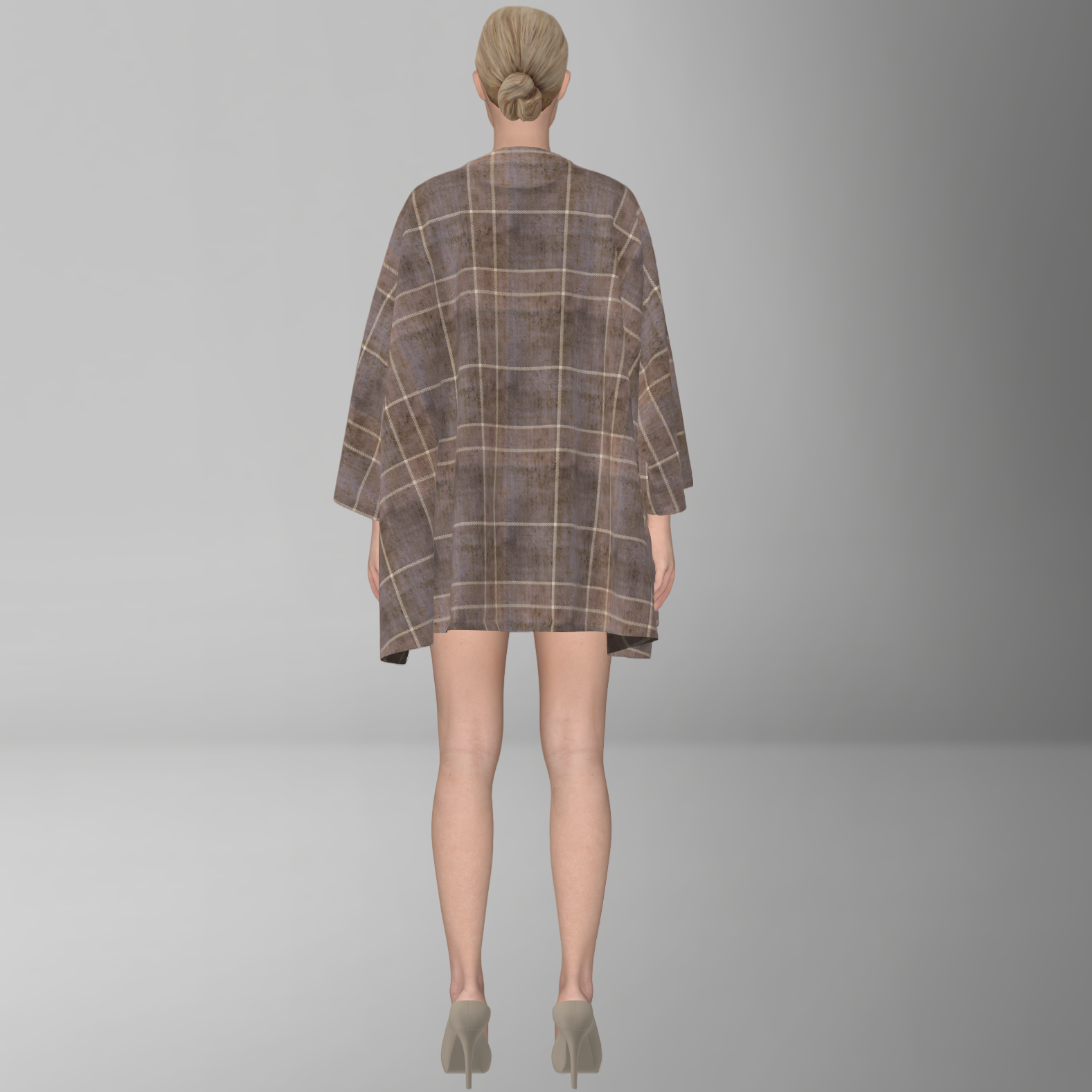 Oversized Plaid   Tunic Top