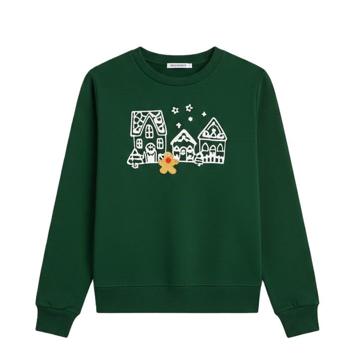 Green Christmas-themed Sweatshirt