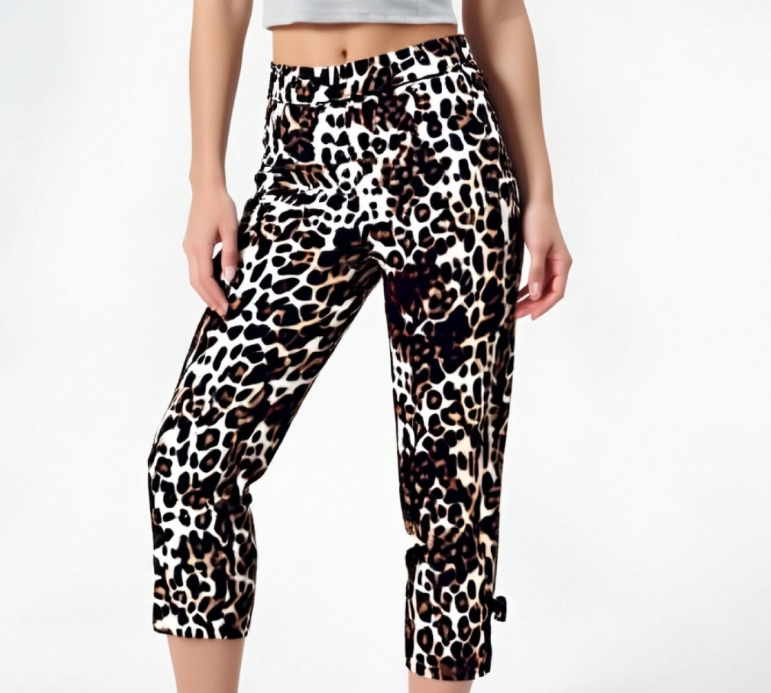 Leopard Print Capri Pants