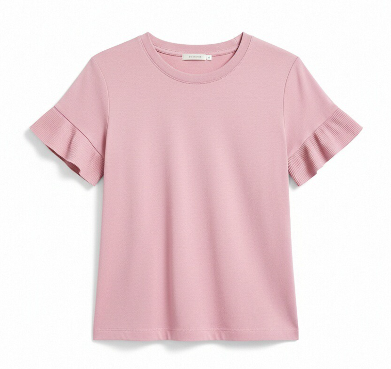 Pink Ruffle Sleeve T-Shirt