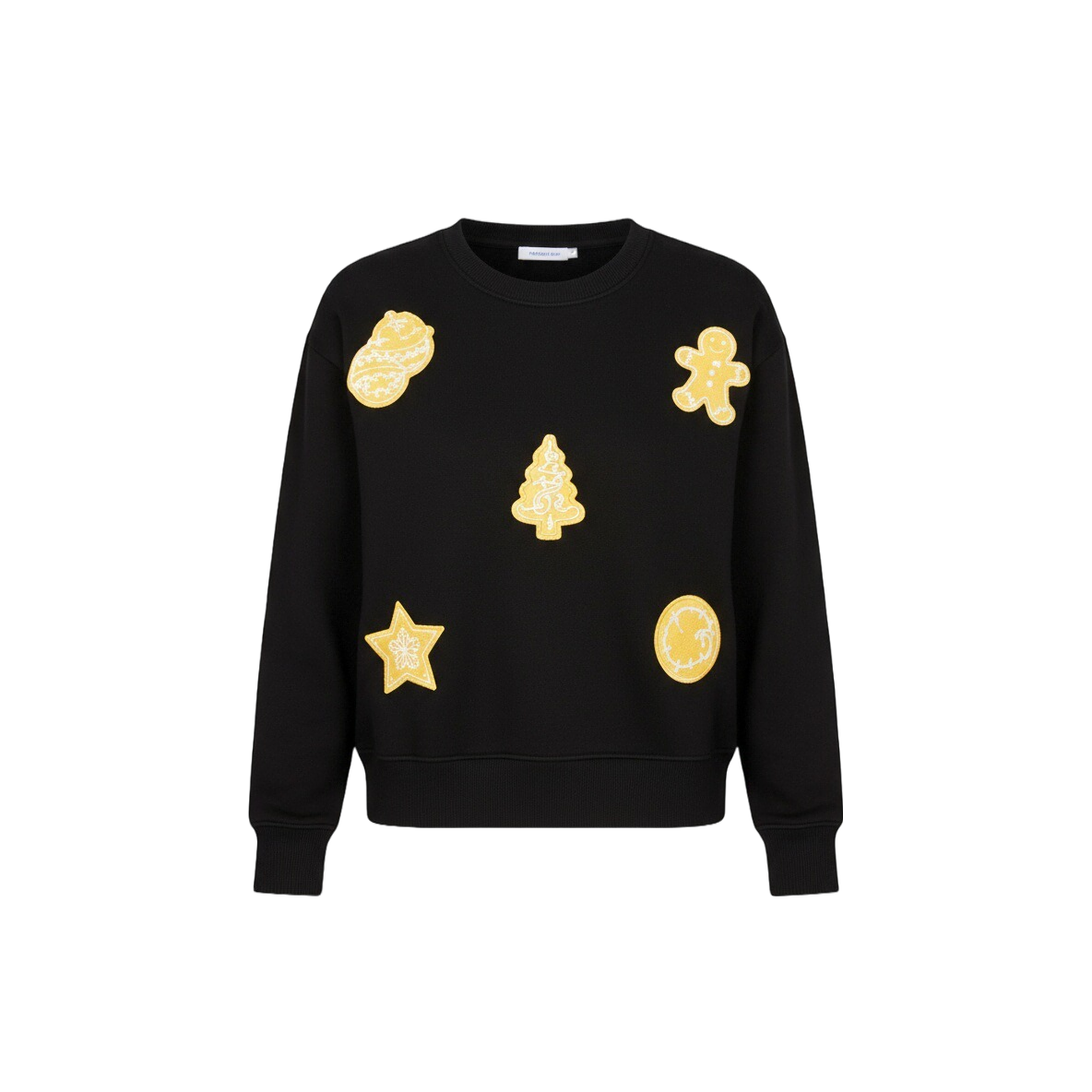 Black Christmas Cookie Patch Sweatshirt