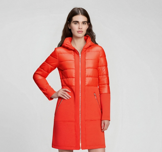 Red Hooded Puffer Jacket