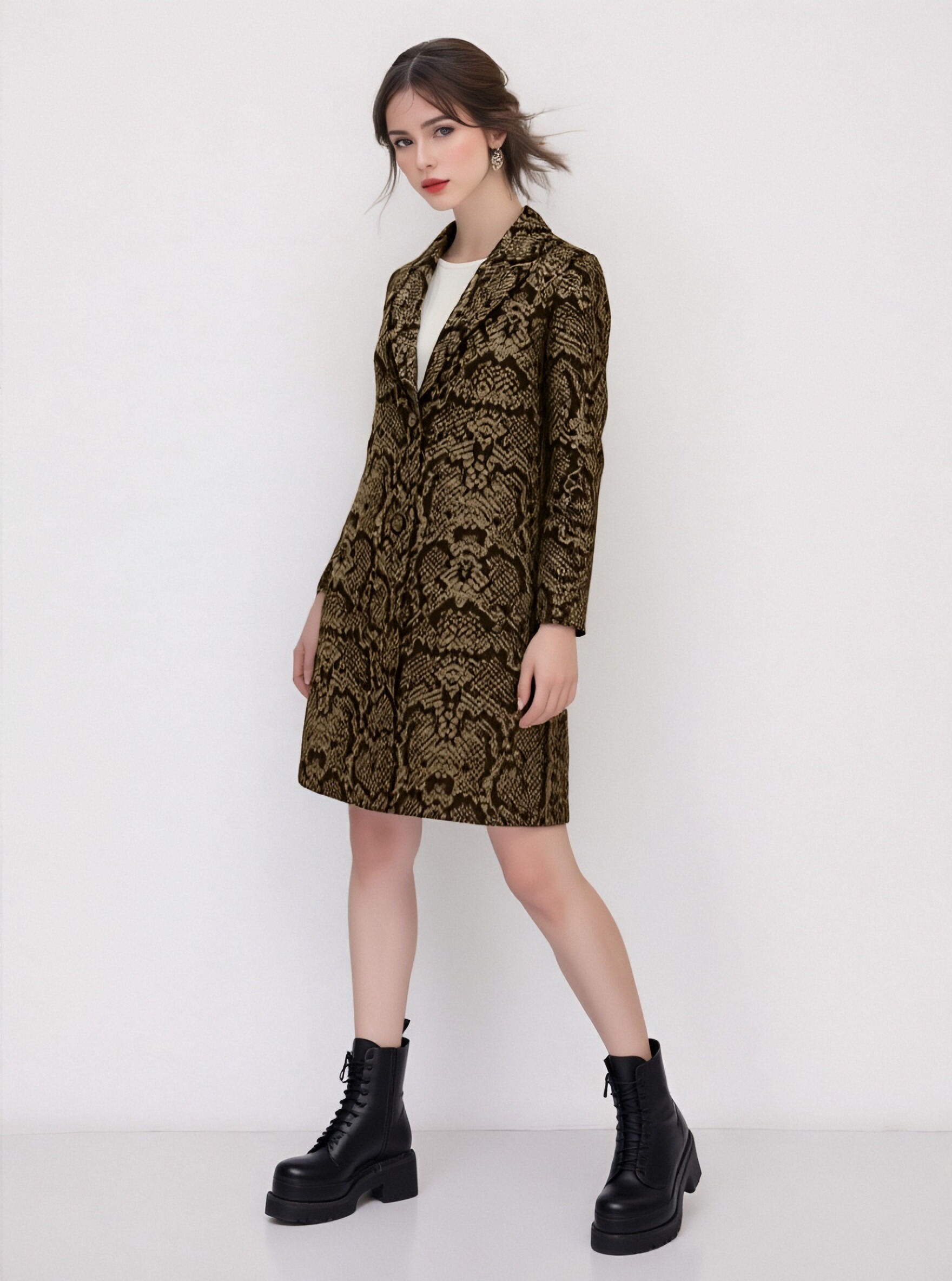 Men's Snake Print Coat