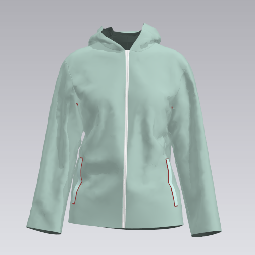 Light Blue Hooded Jacket