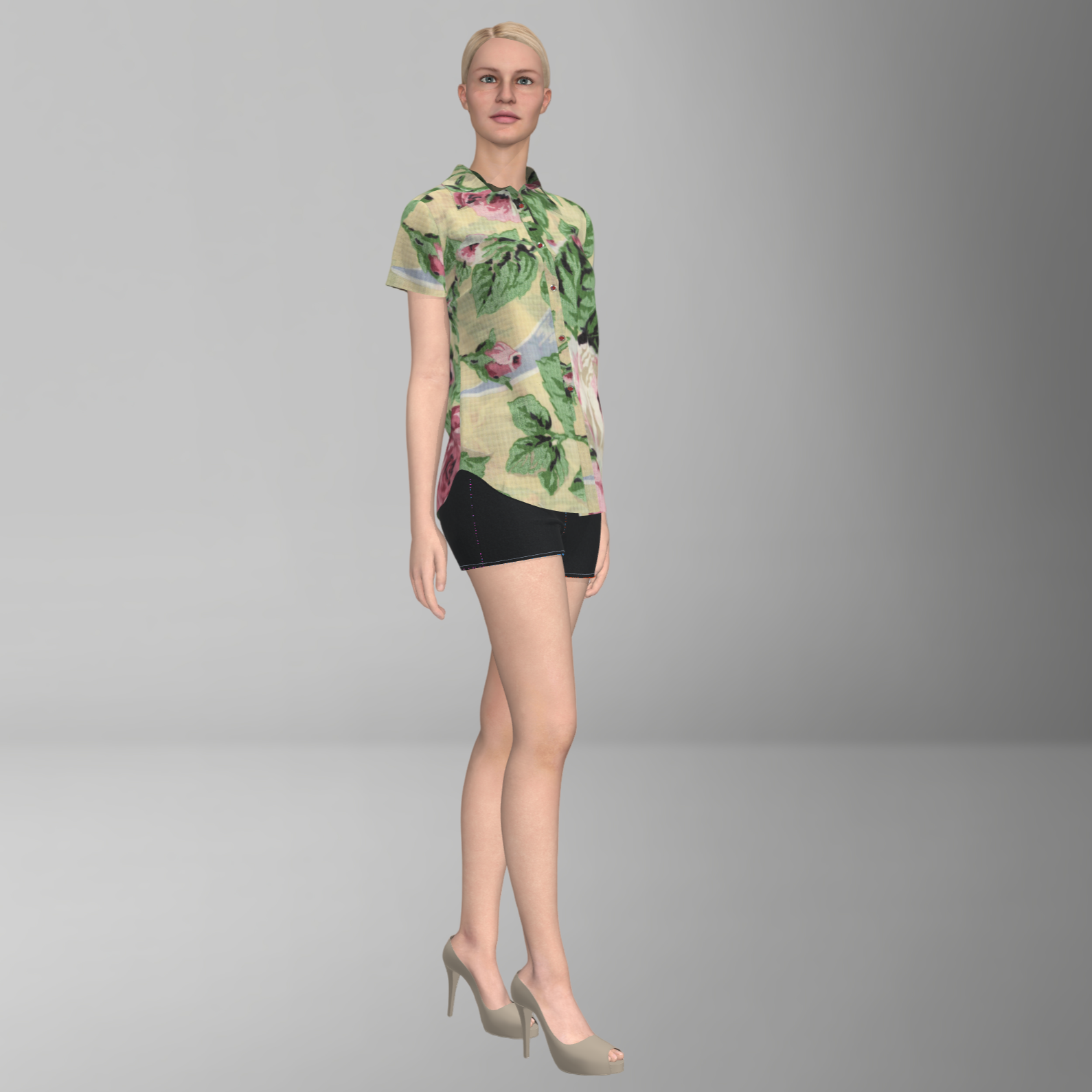 Tropical Print   Camp Shirt