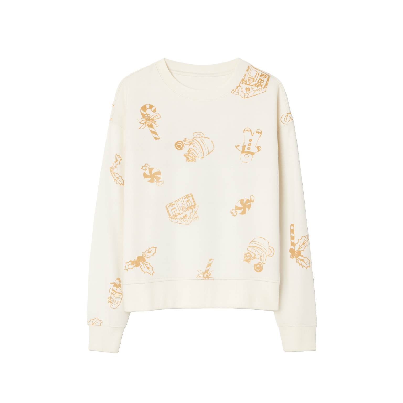 Printed Cream Sweatshirt