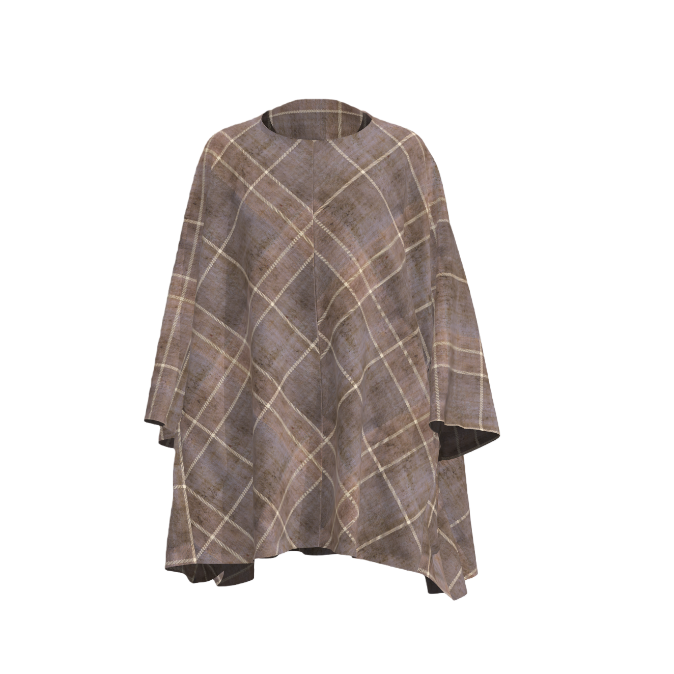 Oversized Plaid   Tunic Top