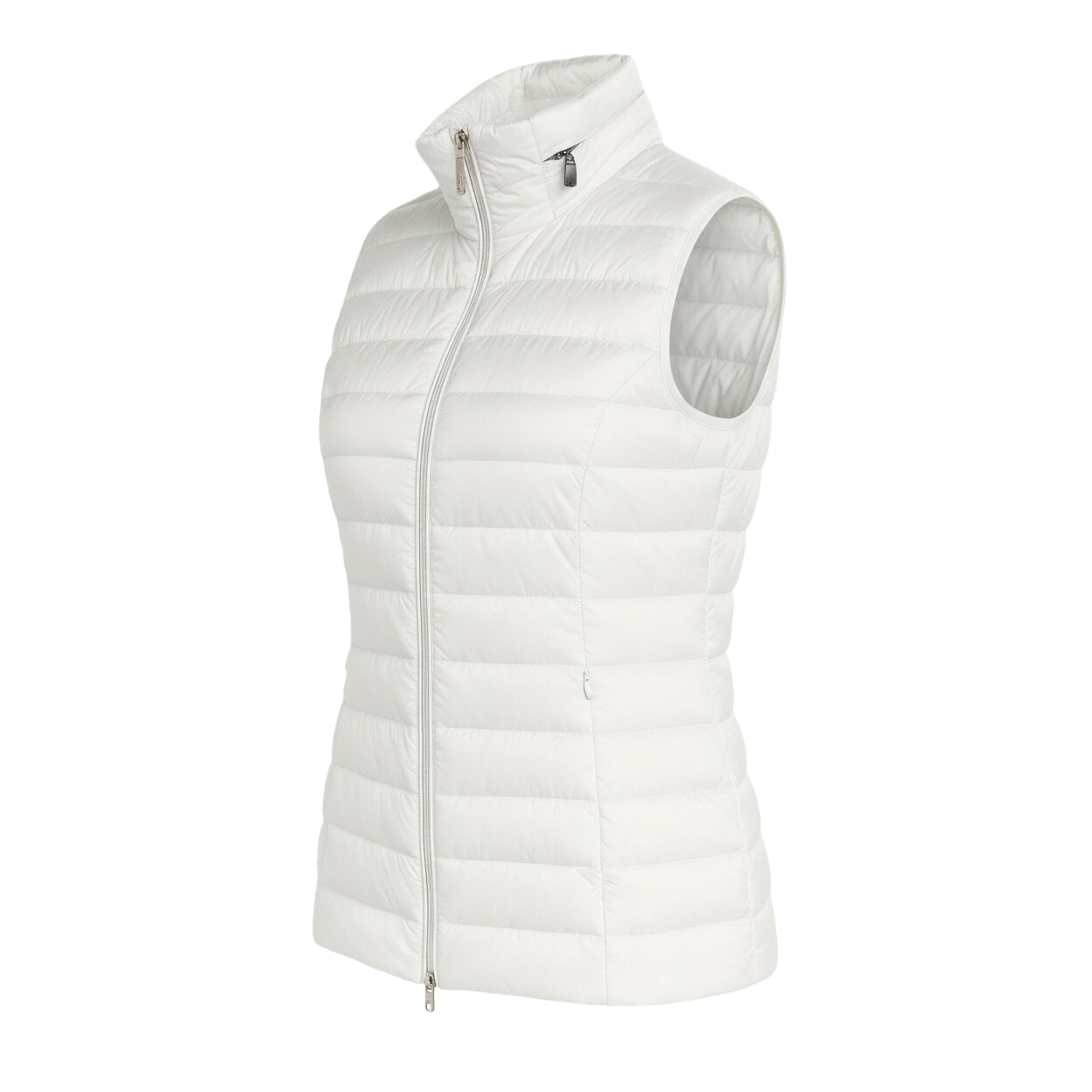 Women's White Quilted Vest
