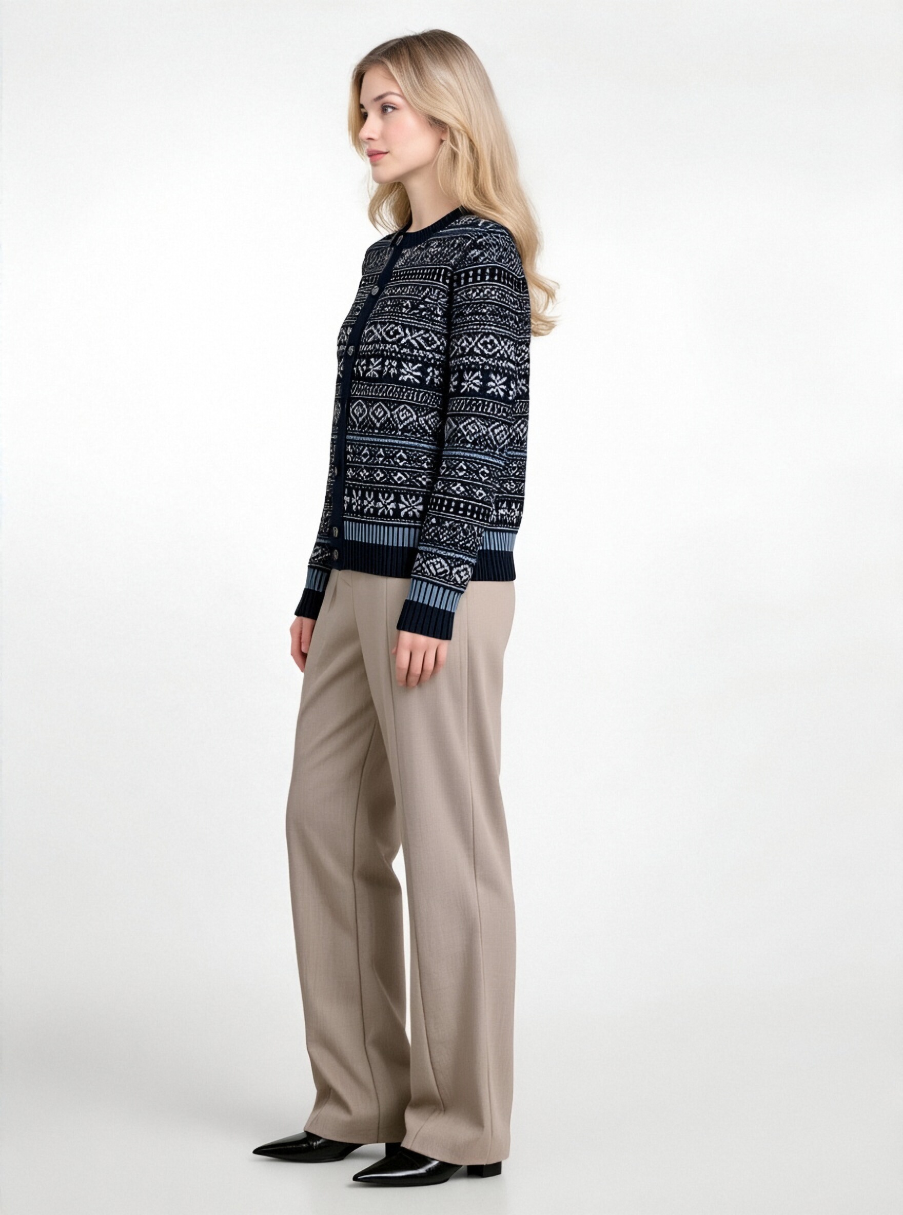 Fair Isle Patterned Cardigan