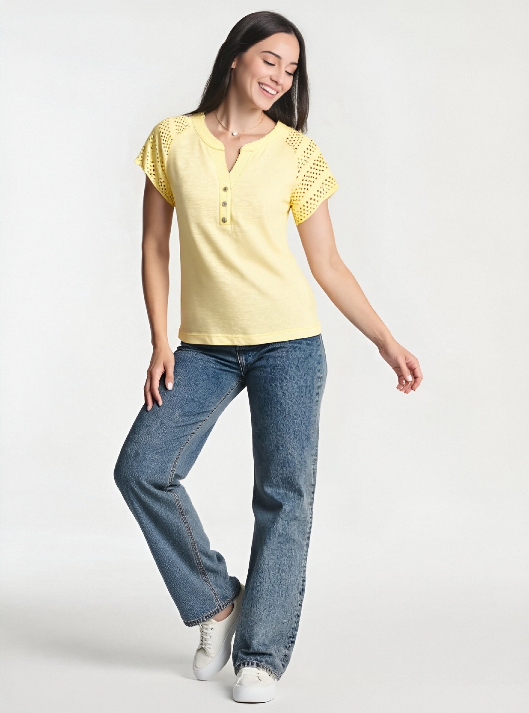 Yellow Short Sleeve Top