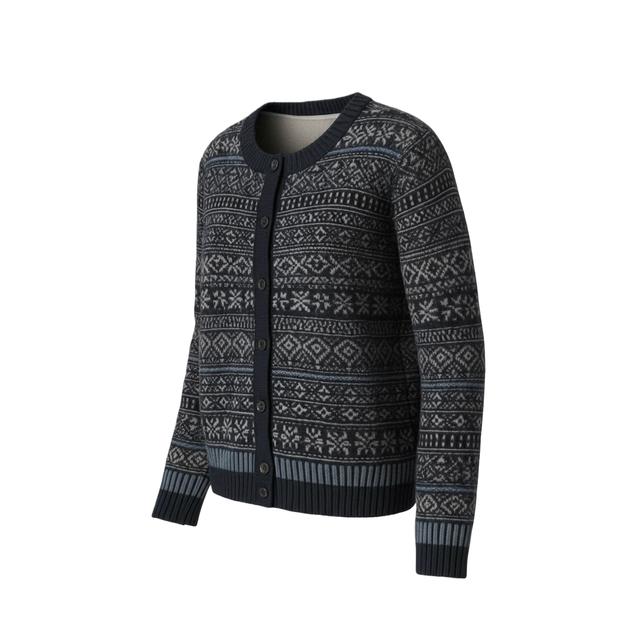 Fair Isle Patterned Cardigan