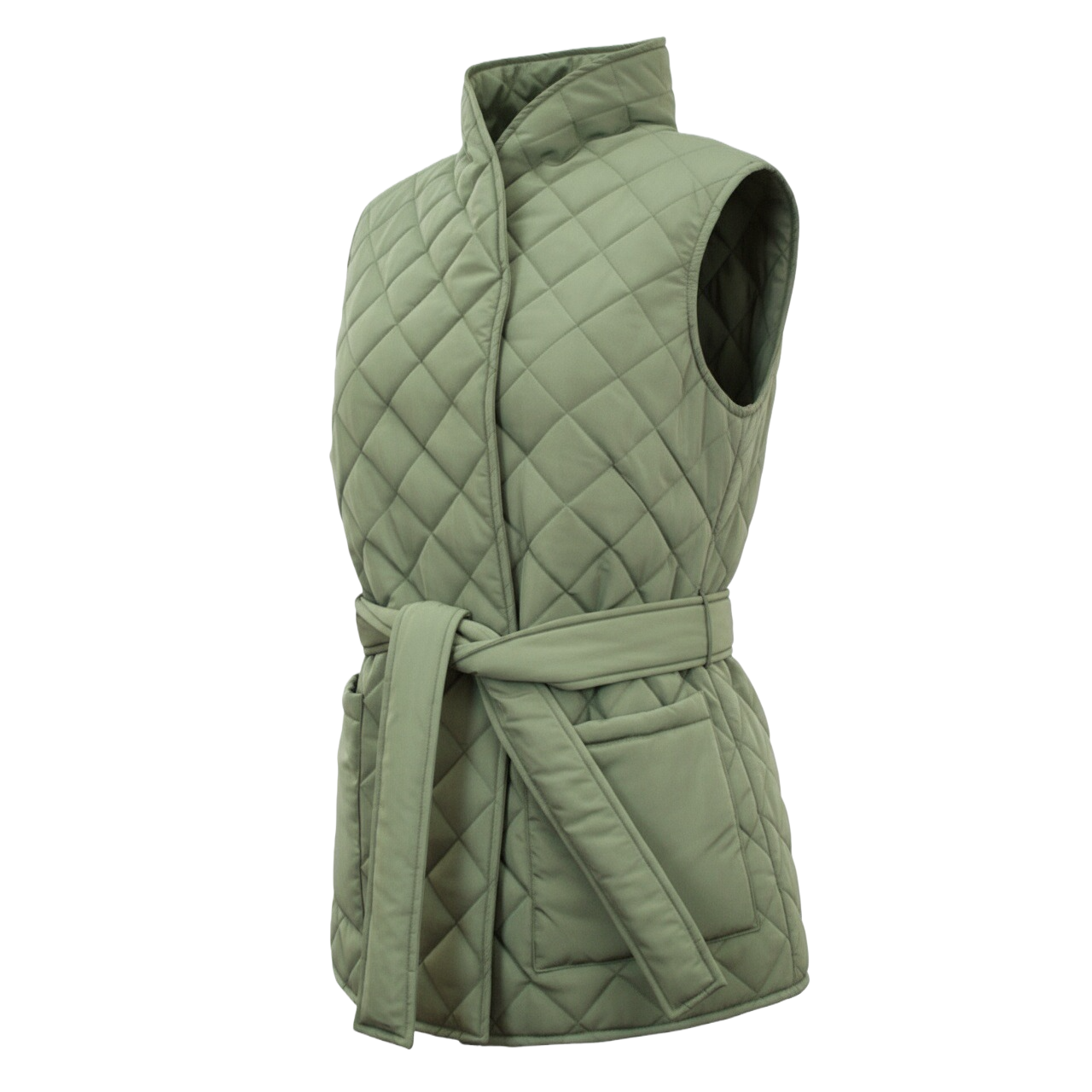 Quilted Green Sleeveless Vest