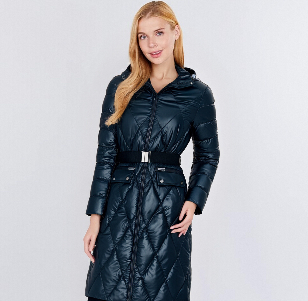Women's Quilted Long Puffer Coat