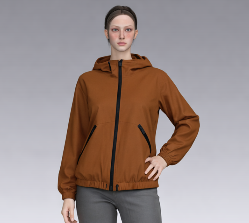 Brown Hooded Jacket