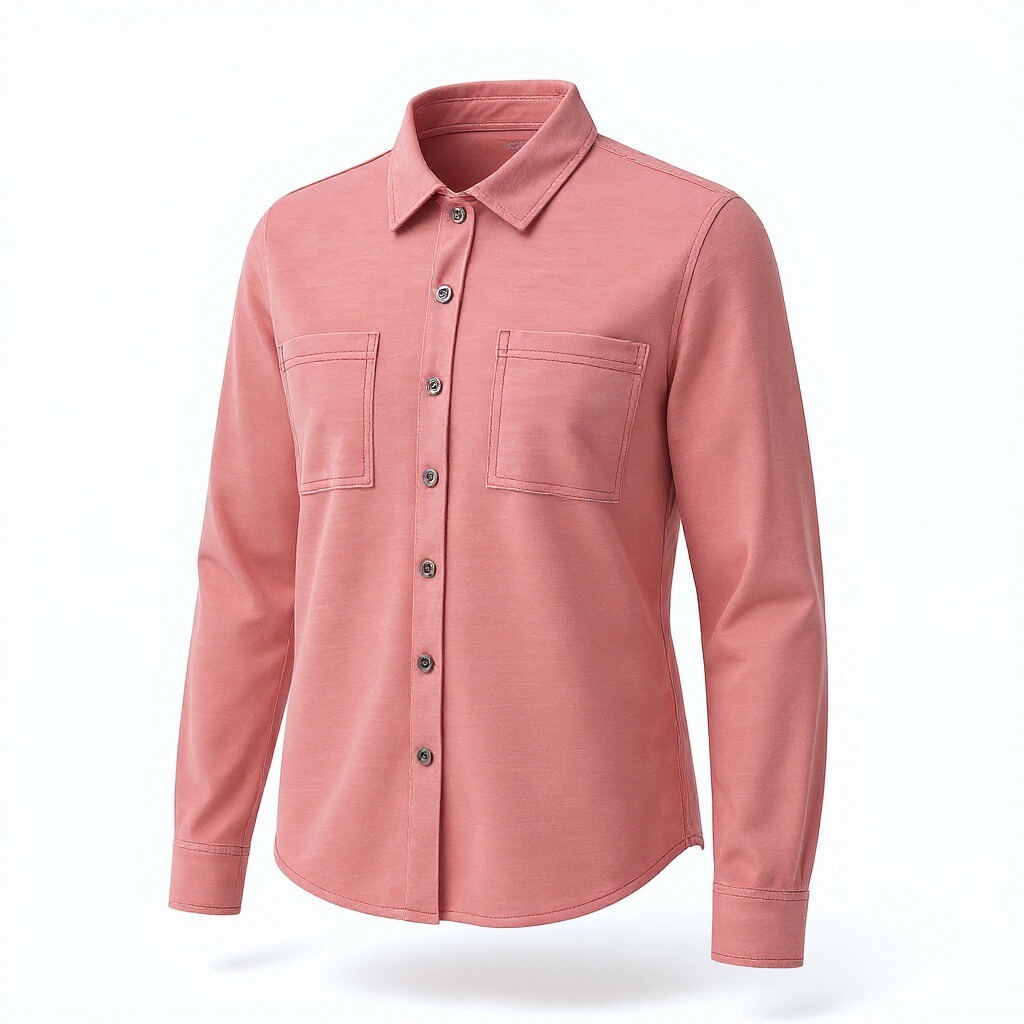 Women's Pink Button-Up Shirt