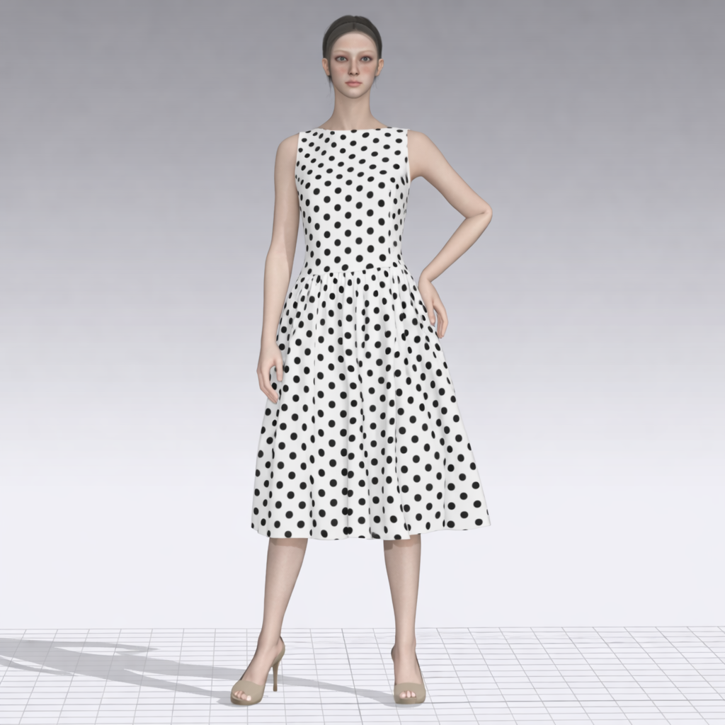 Polka Dot Sleeveless Dress