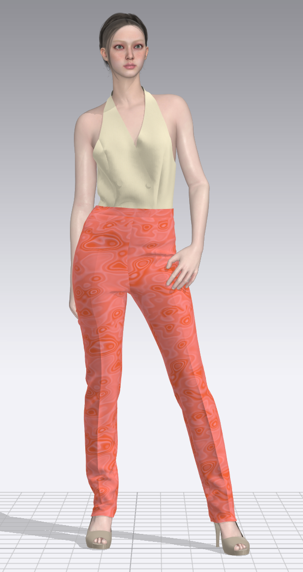 Vibrant Floral Slim Trousers
