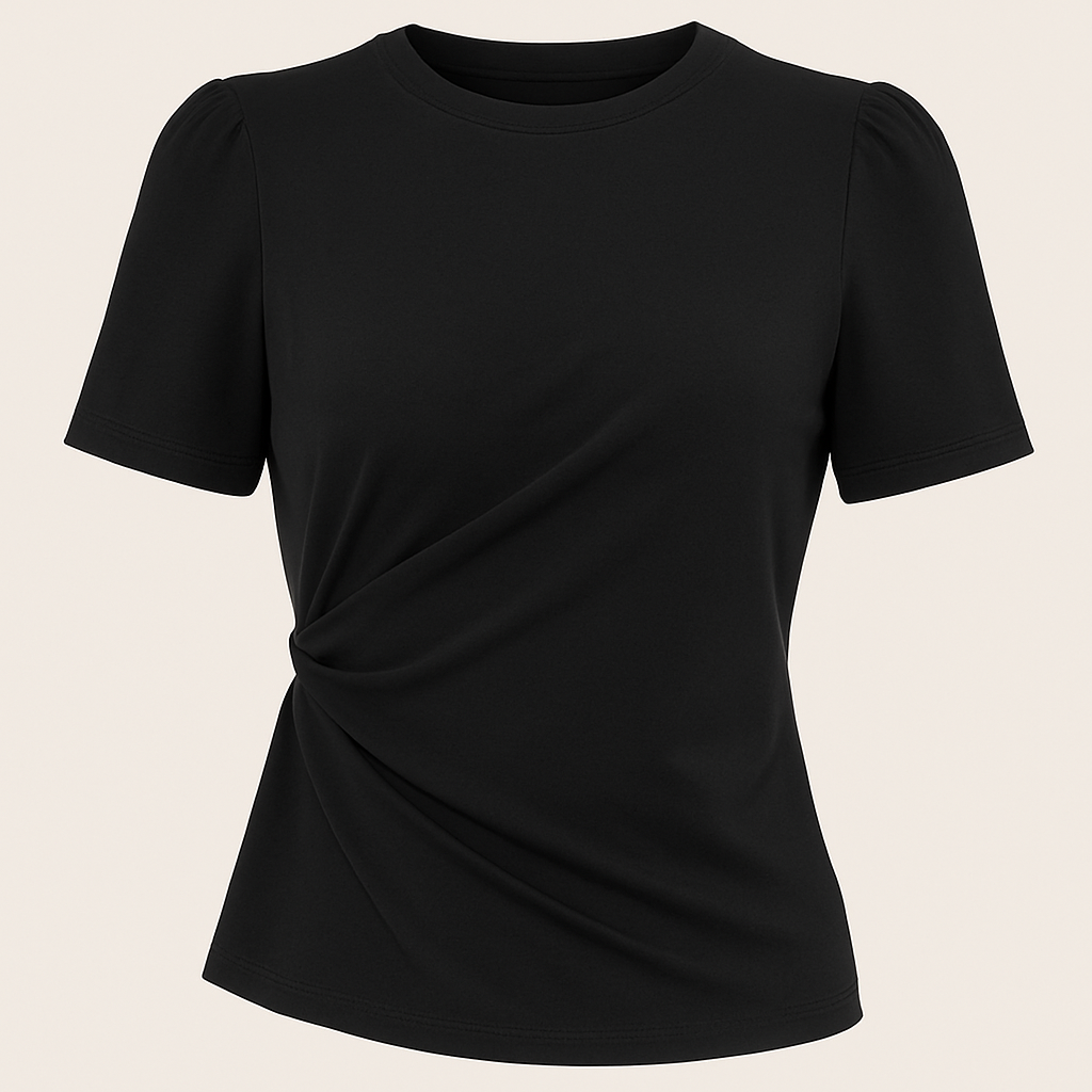 Black Short Sleeve Top