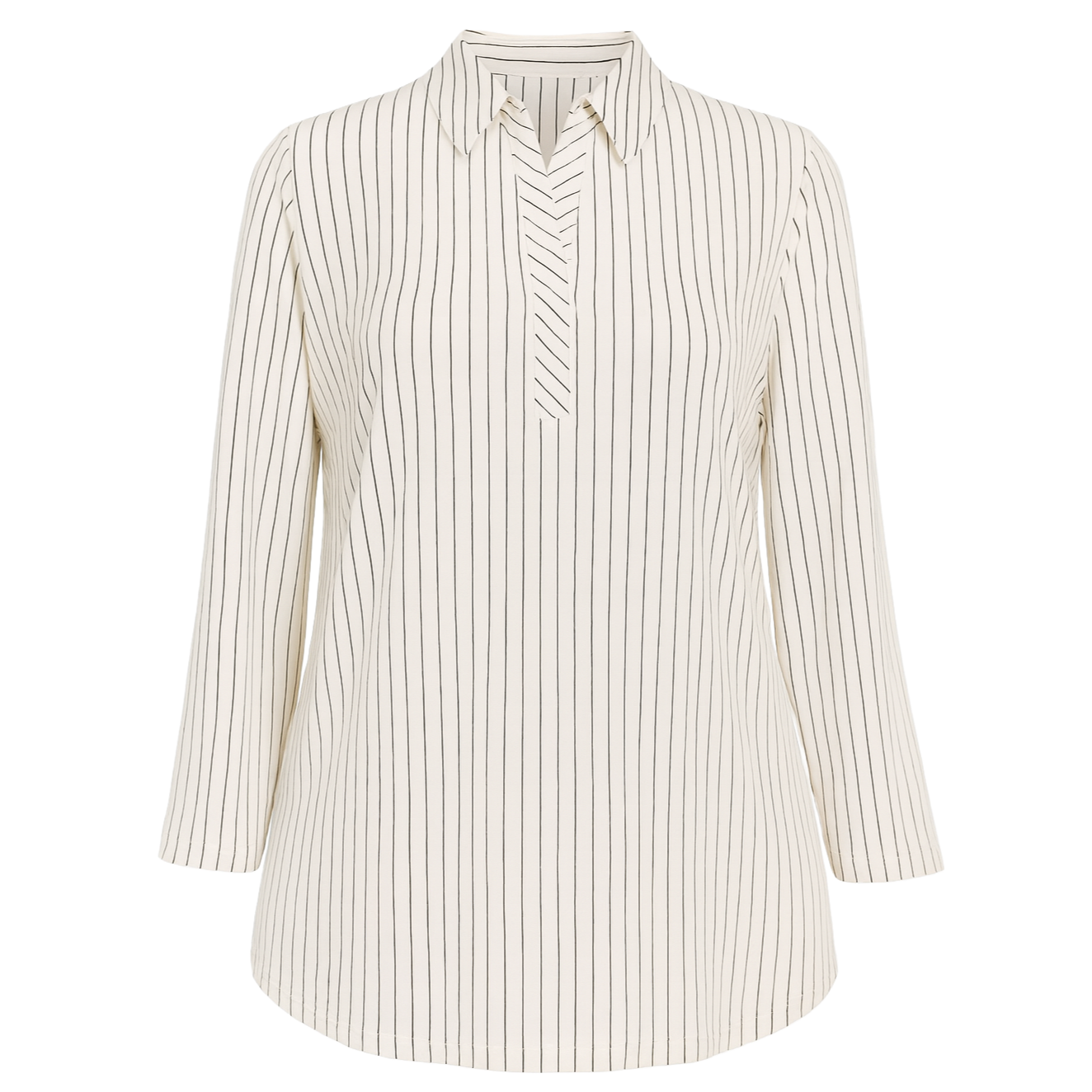 Women's striped long-sleeve blouse