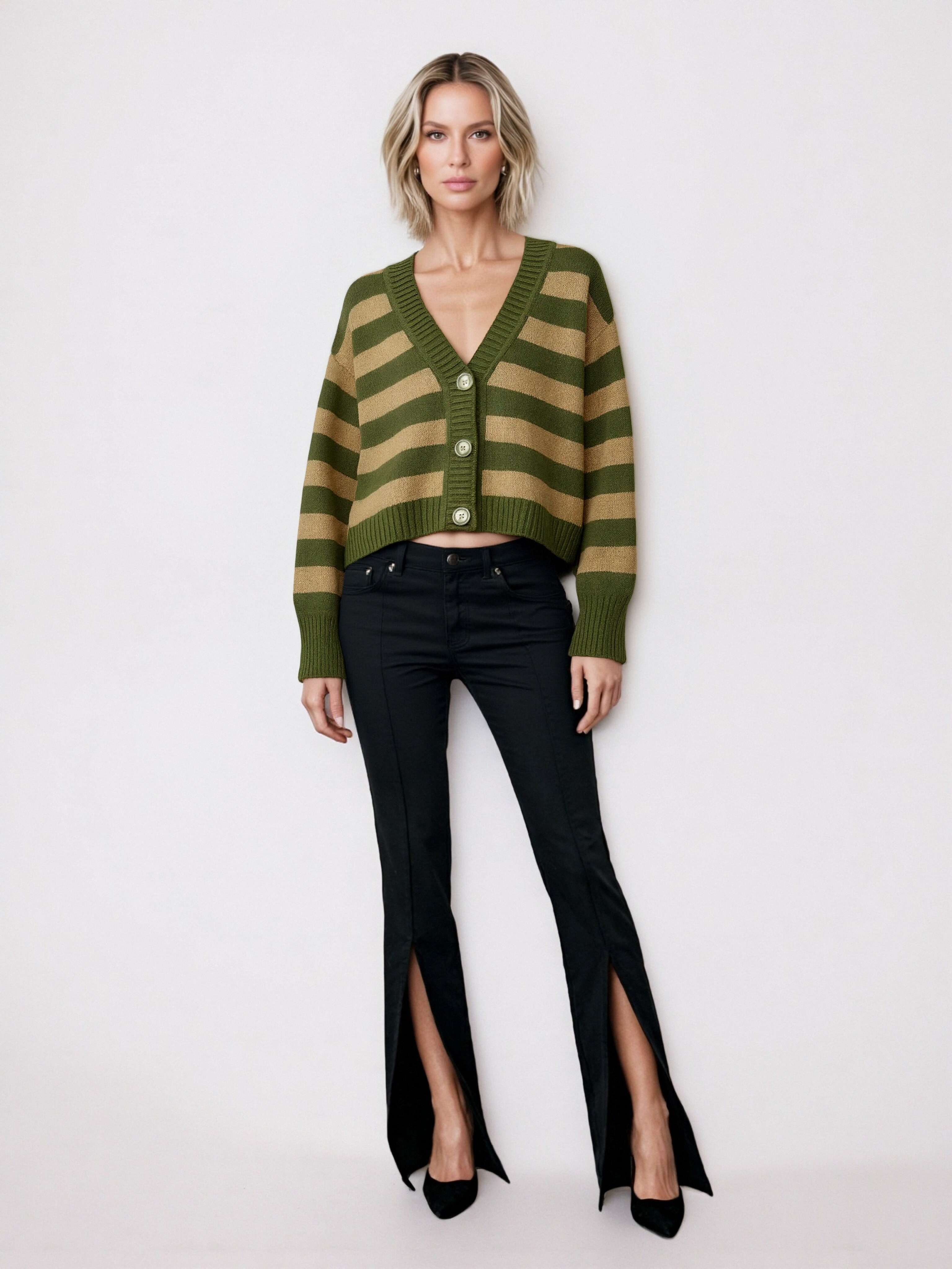 Striped Knit Cardigan