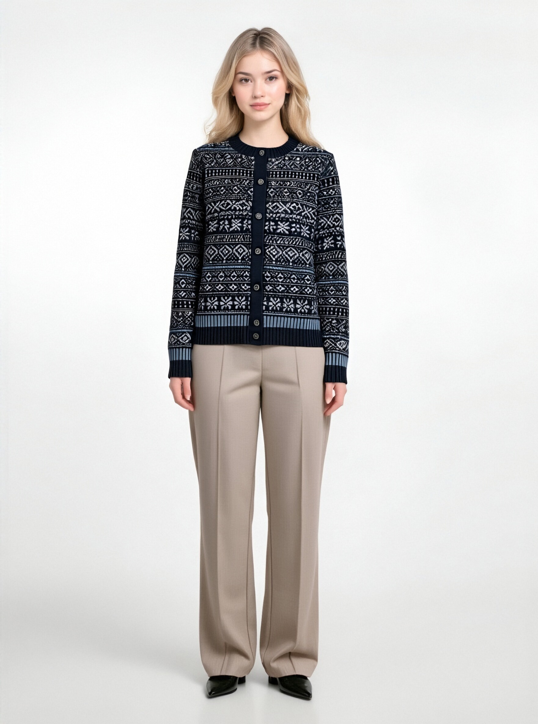 Fair Isle Patterned Cardigan