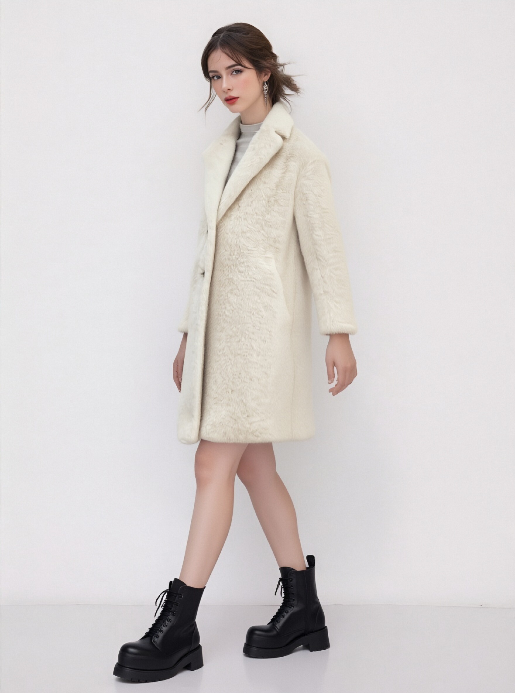 Elegant Faux Fur Coat