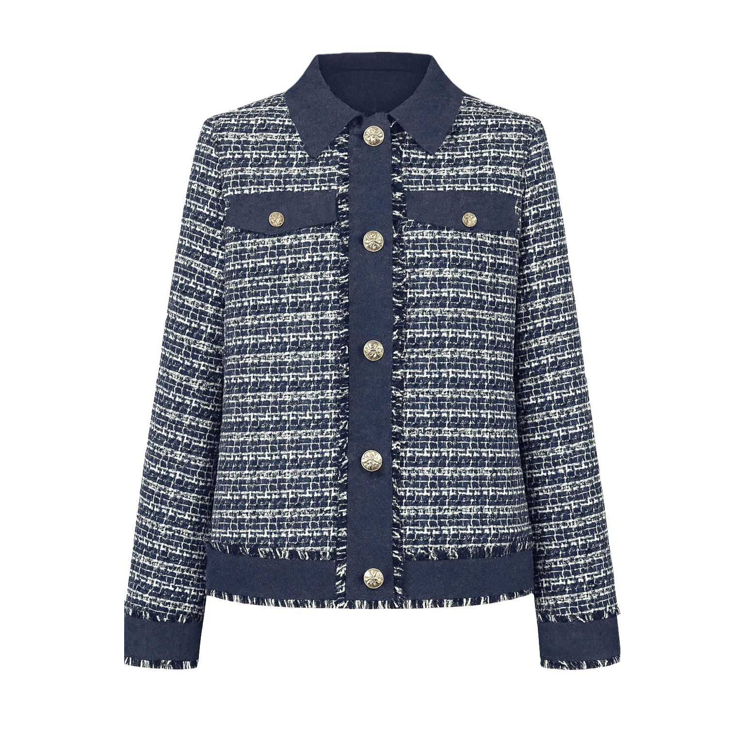 Navy Blue Tweed Jacket