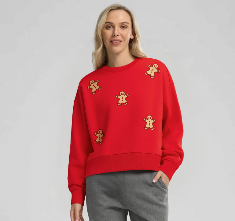 Red Gingerbread Man Sweatshirt