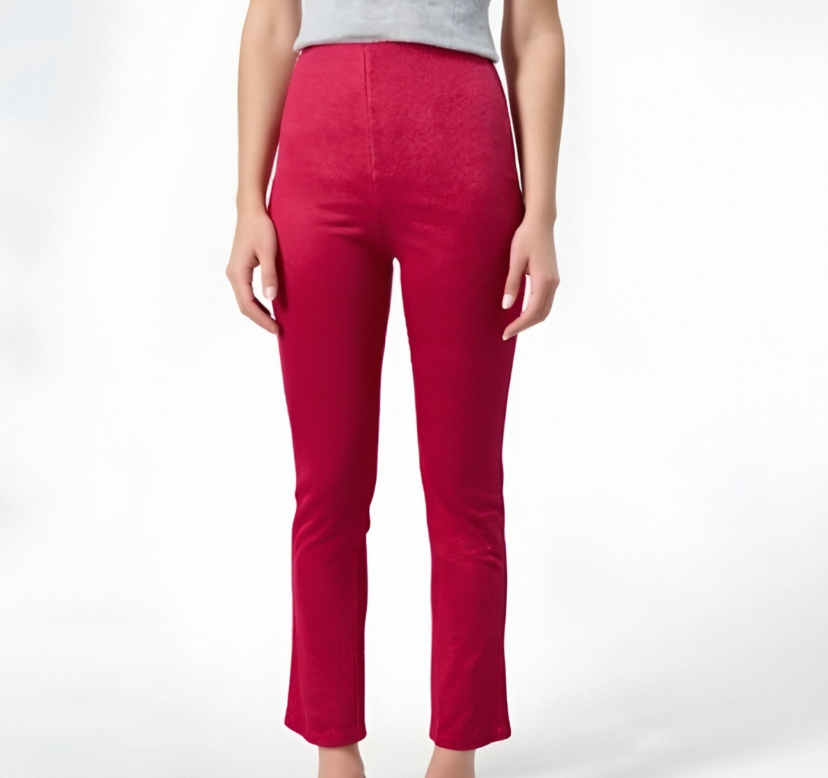 High-Waisted Red Pants