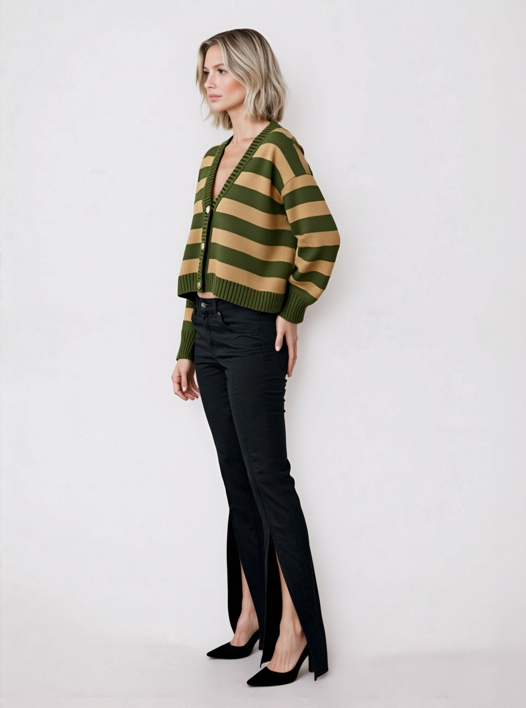 Striped Knit Cardigan