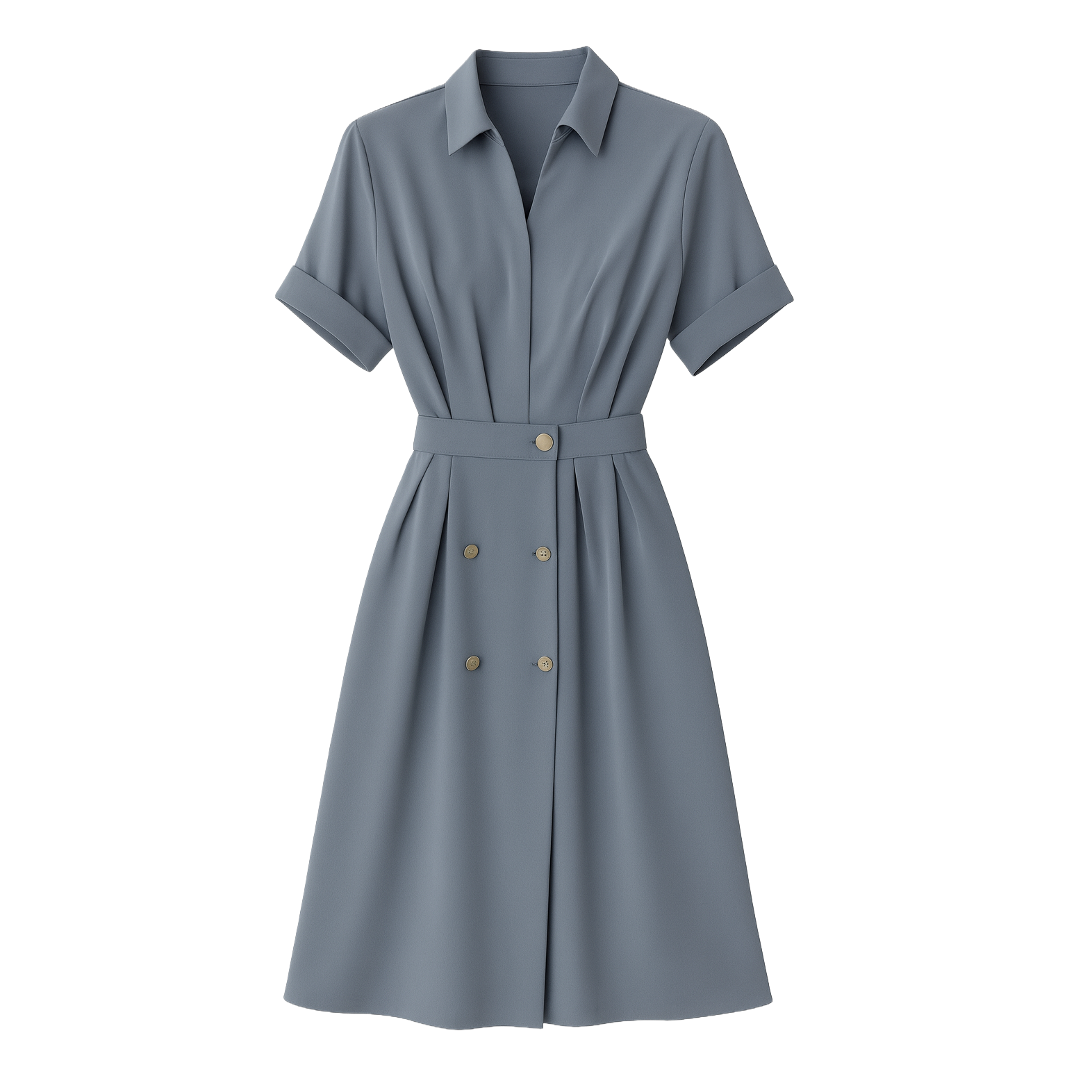 Elegant Midi Shirt Dress