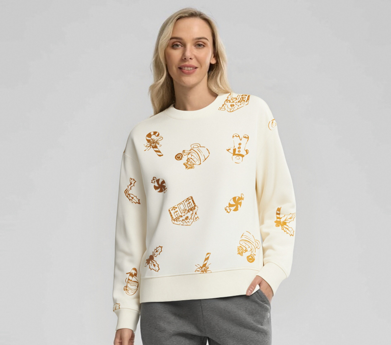 Printed Cream Sweatshirt