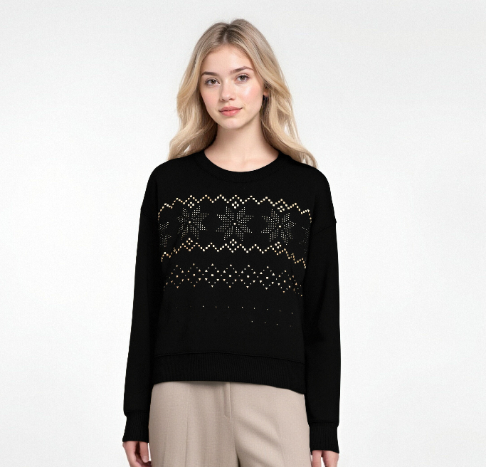 Black Studded Sweater