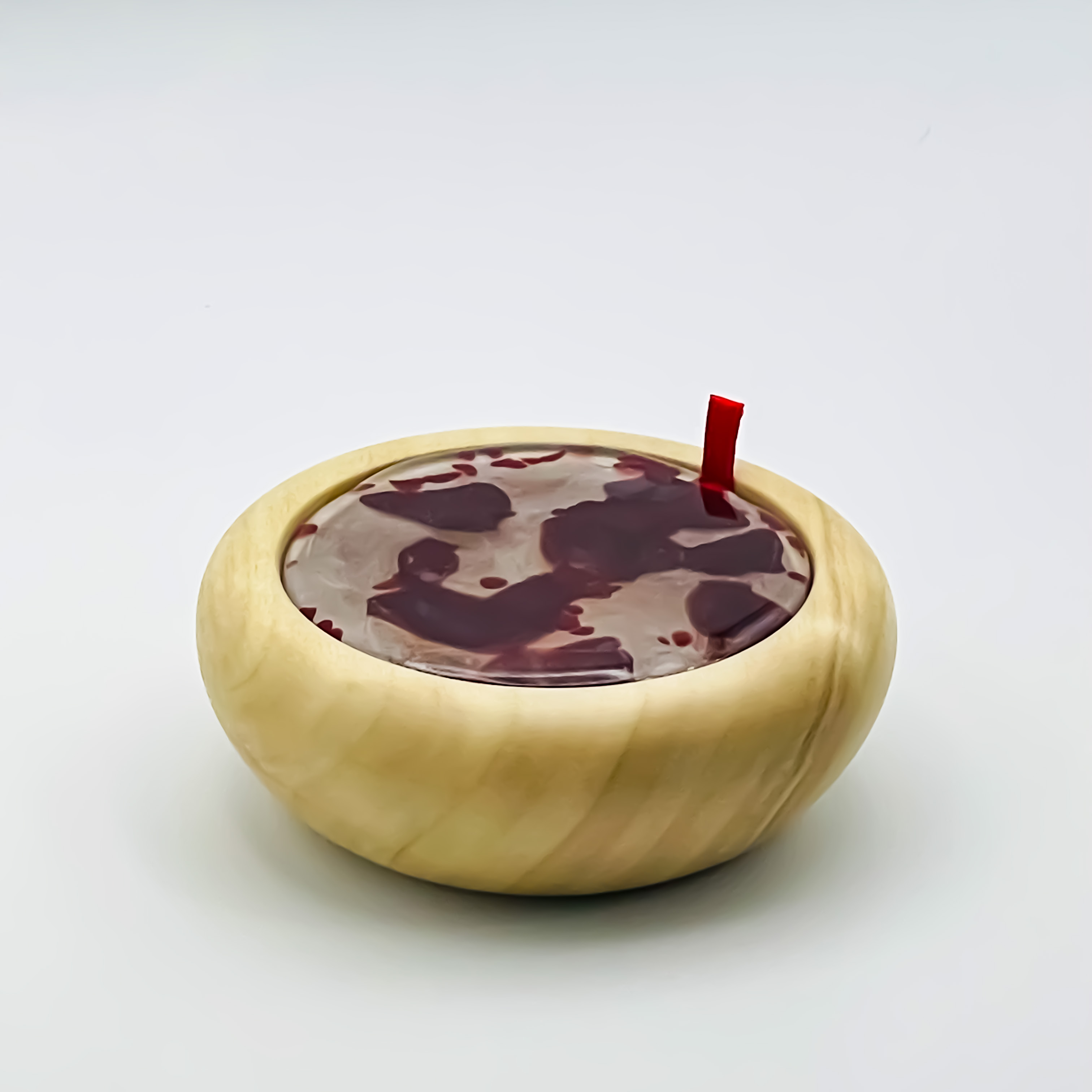 Wooden Bowl with Glass Lid