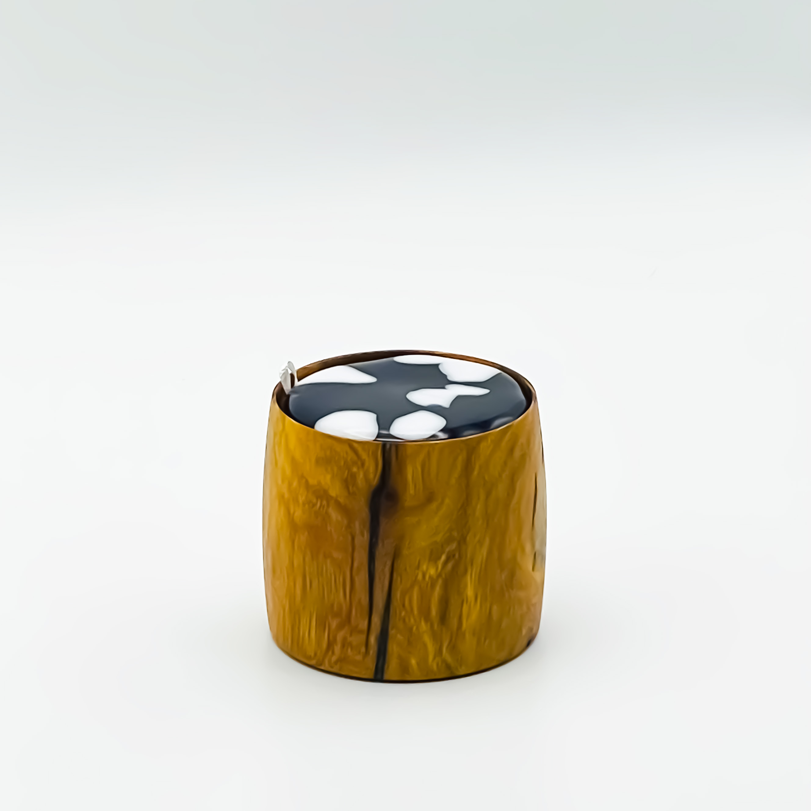 Wooden Cup with Glass Lid