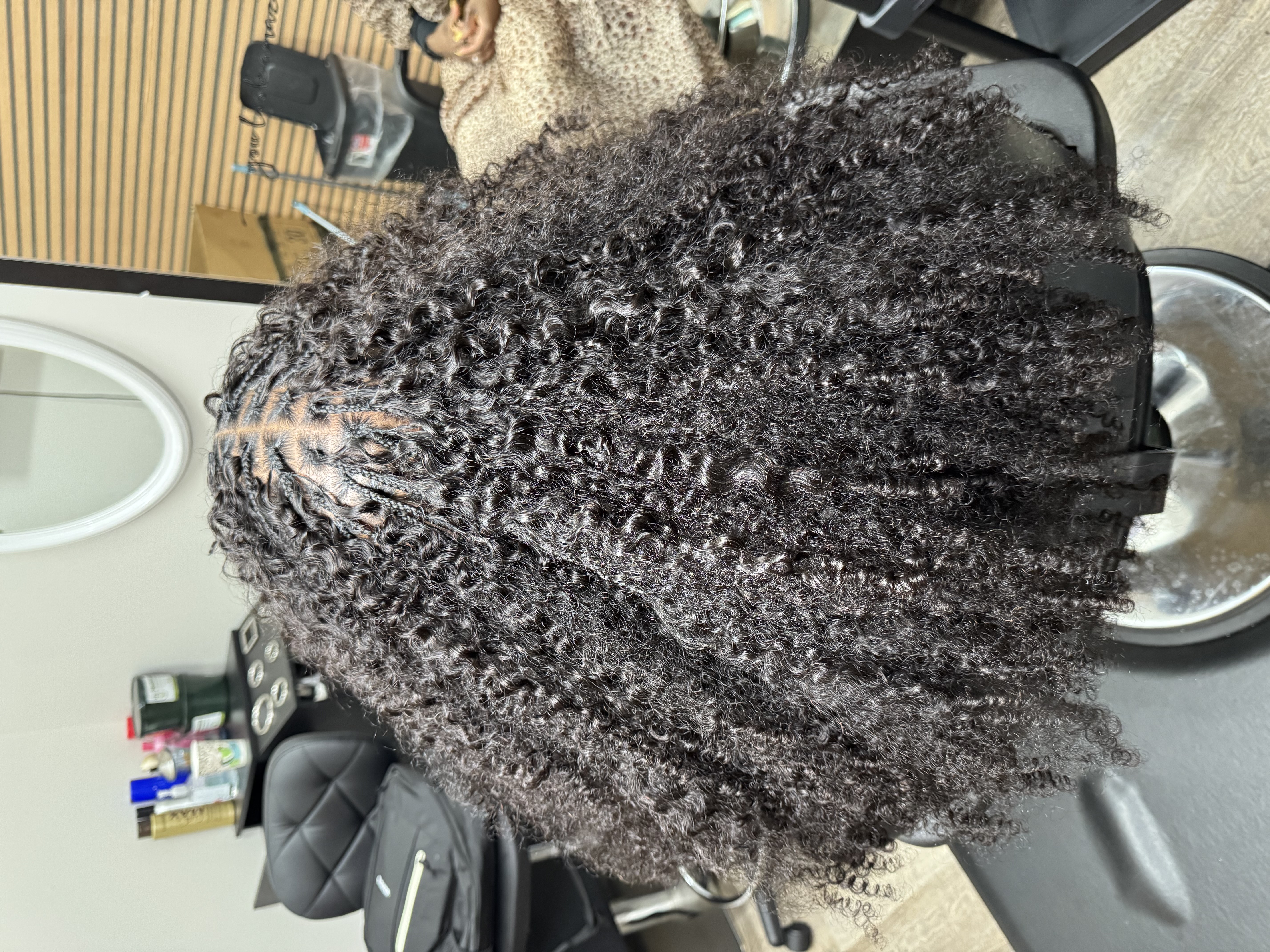 Individual Crochet hair. Hair provided by client