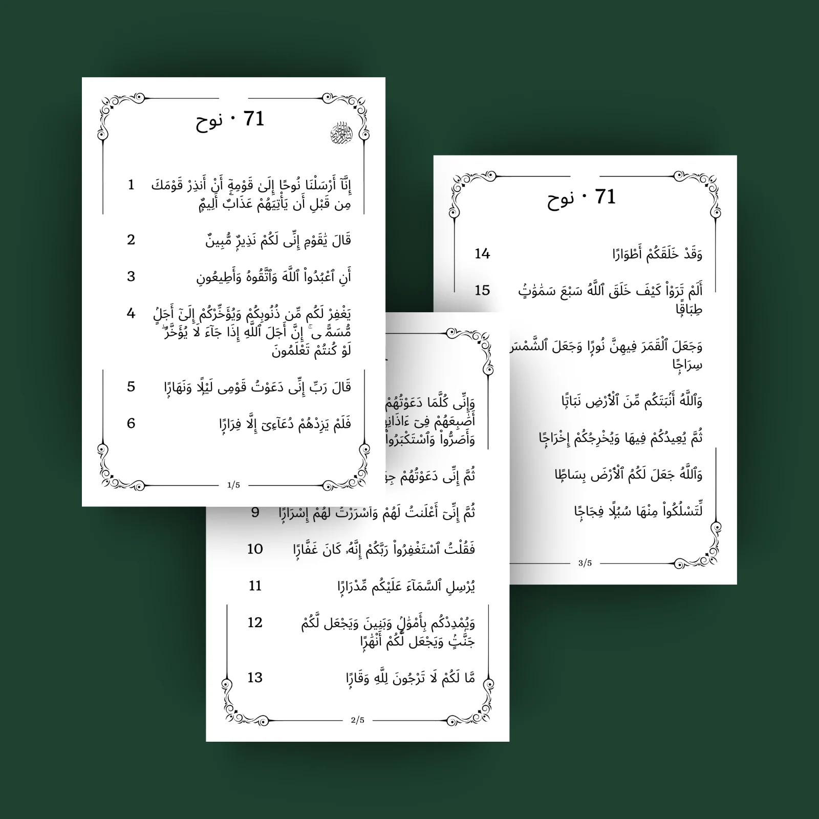 Sourat 71 · نوح