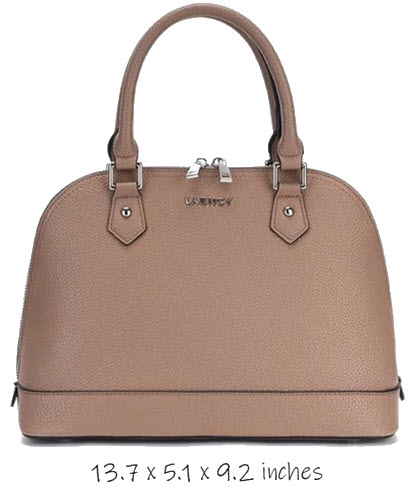 Lavency Taupe Leather Handbag
