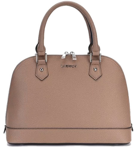 Lavency Taupe Leather Handbag