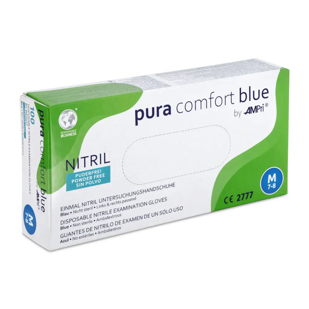 Nitril Untersuchungshandschuhe pura comfort blue