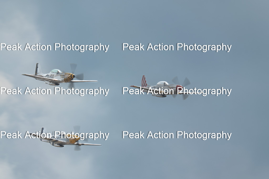 Vintage Fighter Aircraft Formation Photo