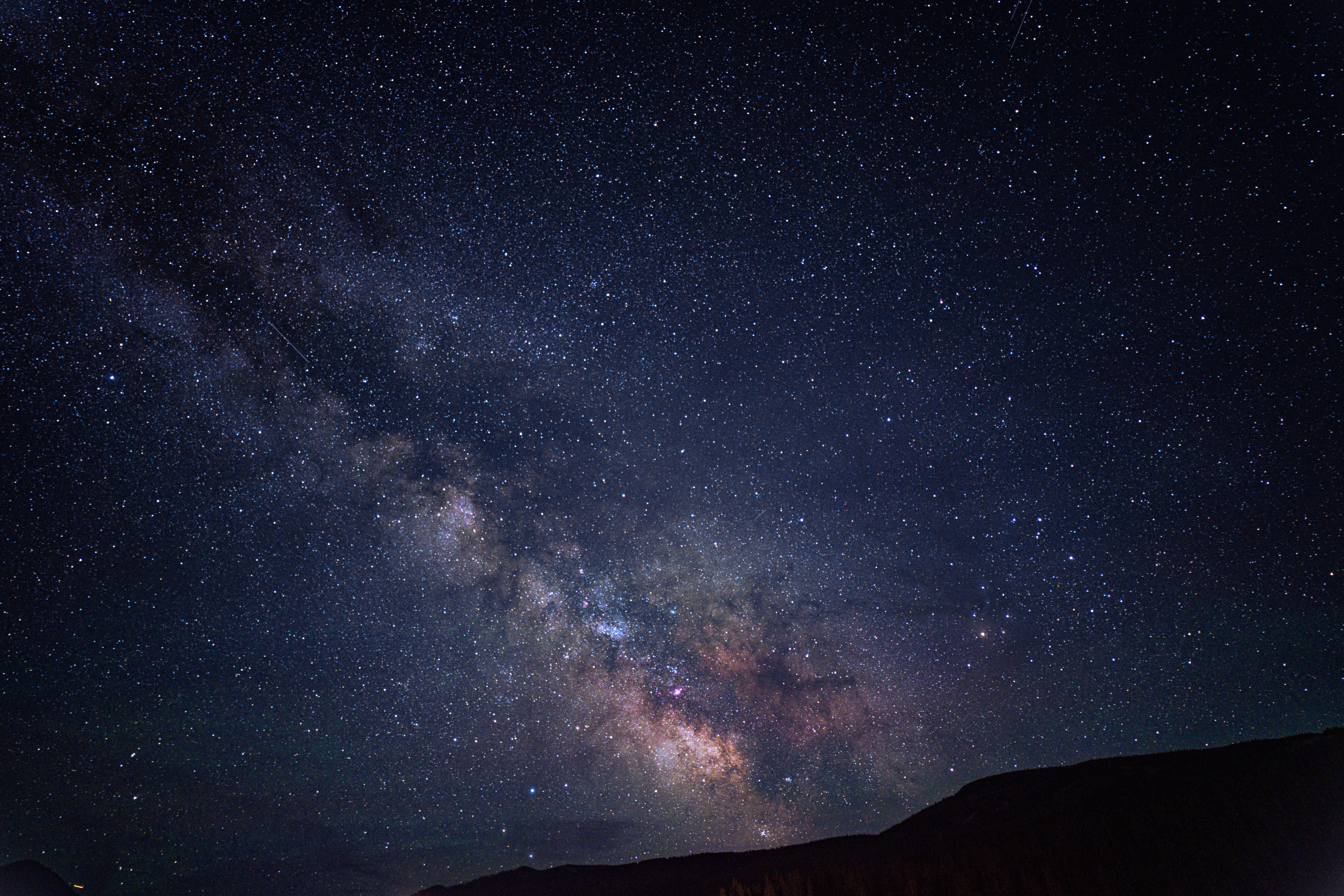 The Milky Way Above Yellowstone Digital Wallpaper