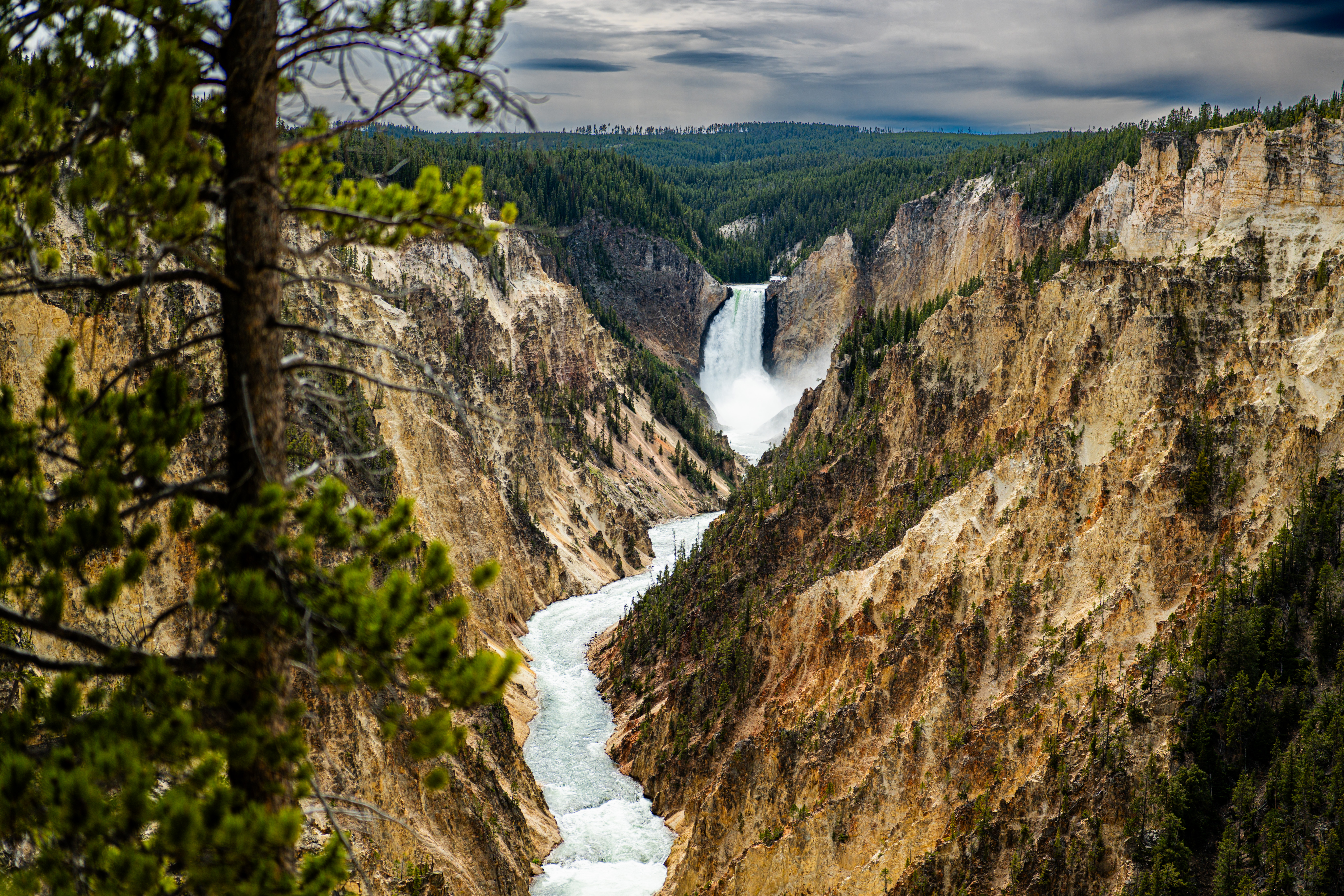 Yellowstone  River Upper Falls Digital Art