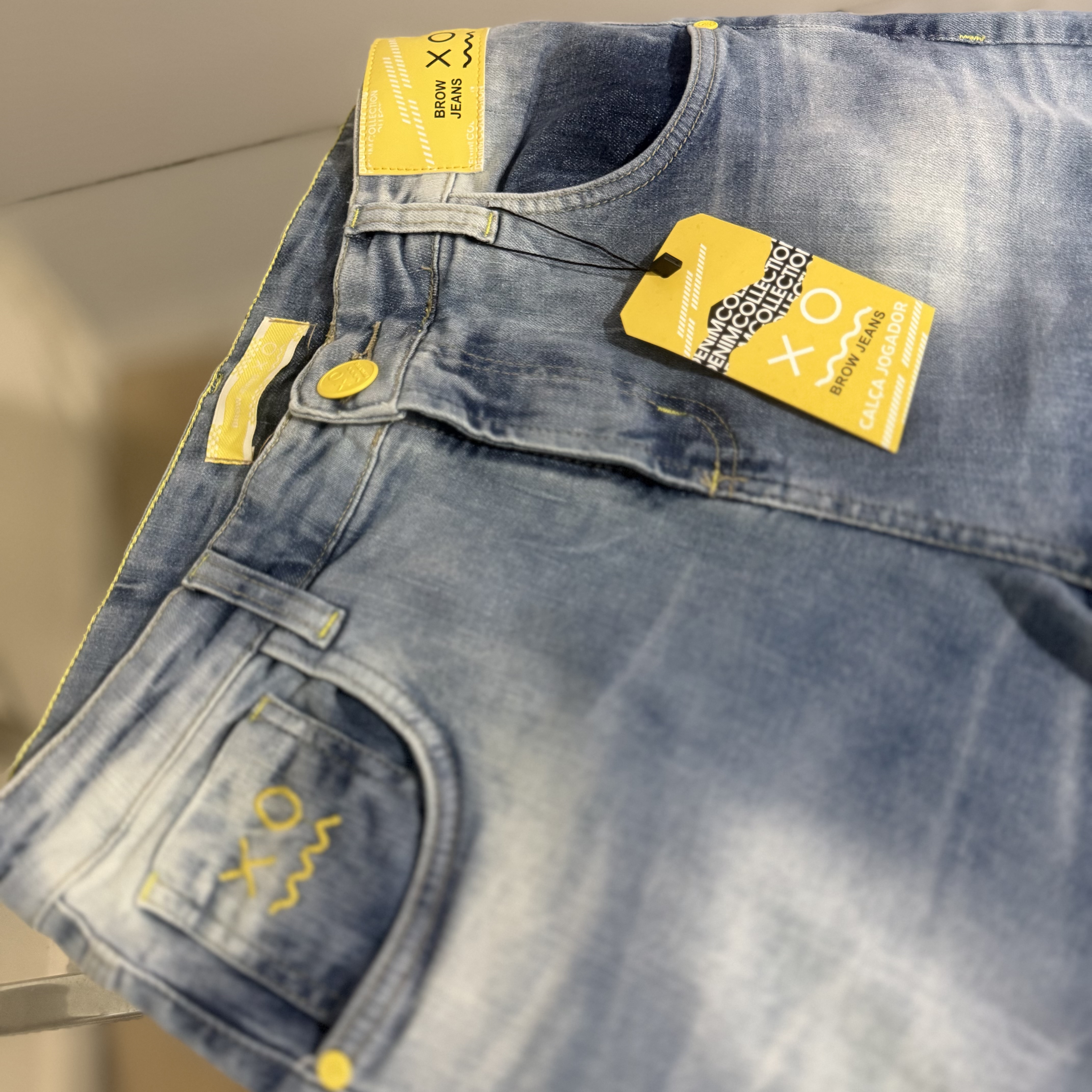 Calça Jeans Brow Jeans Destroyed Azul Claro