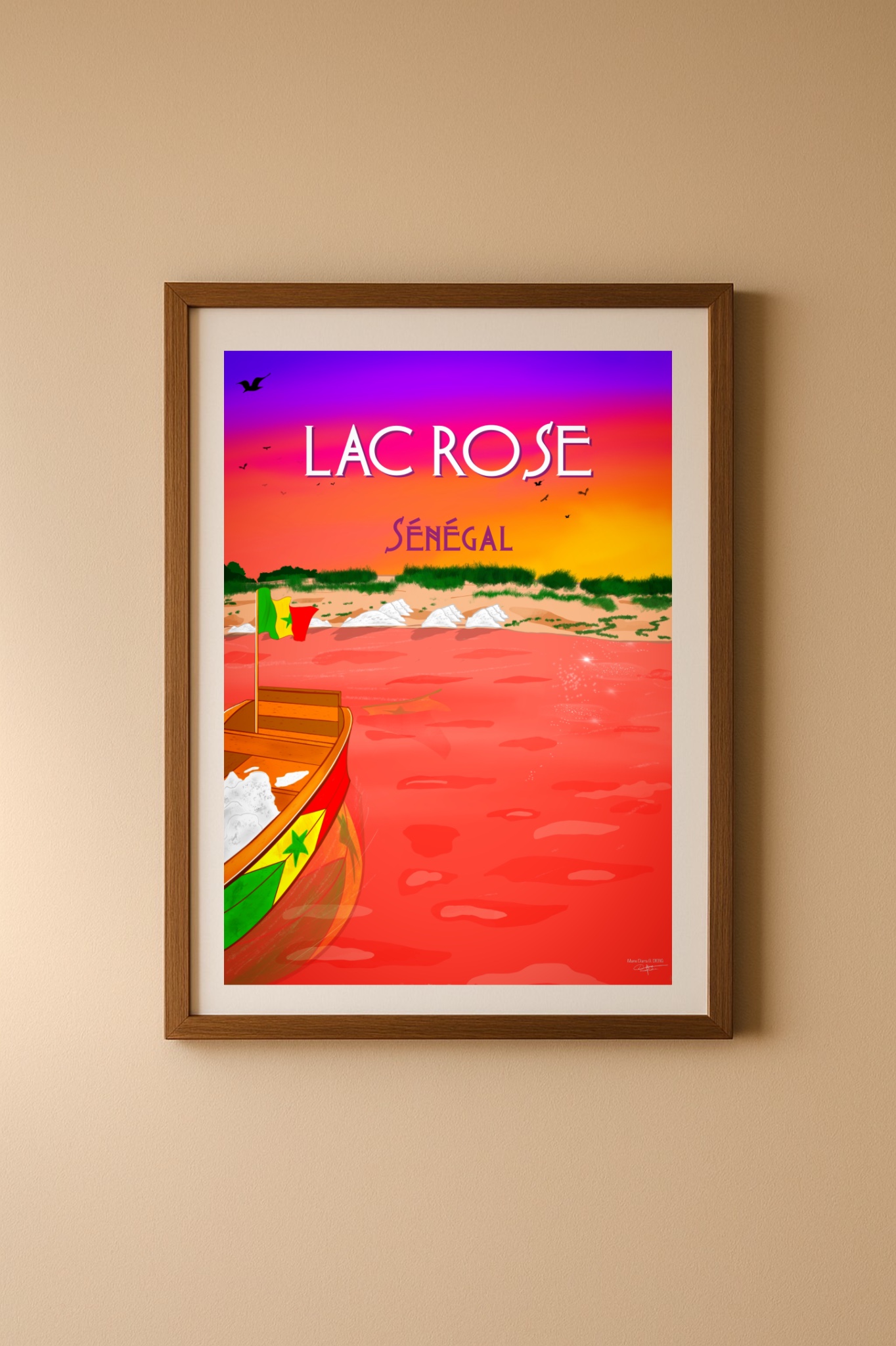 Affiche Lac Rose Sénégal