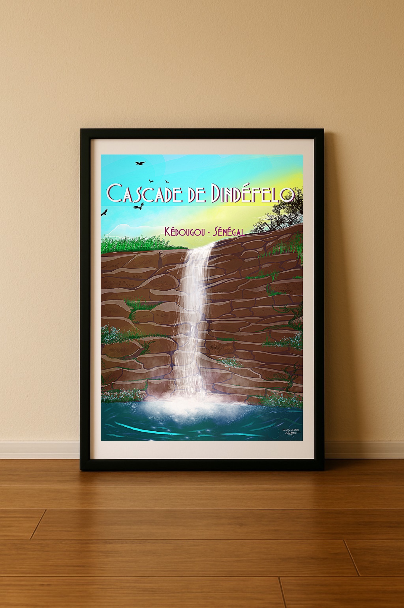 Affiche Cascade de Dindéfelo, Sénégal