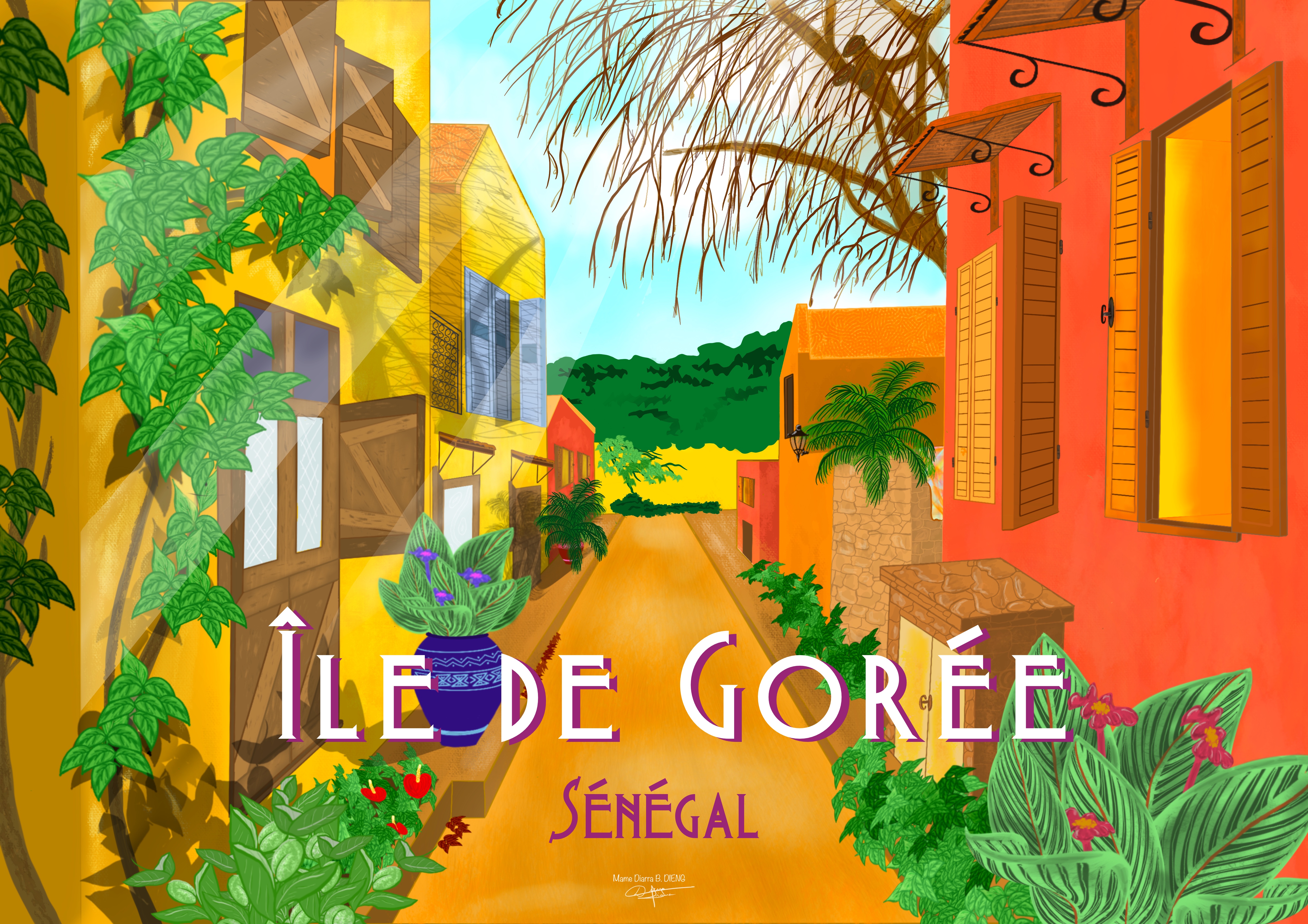 Affiche Île de Gorée, Sénégal