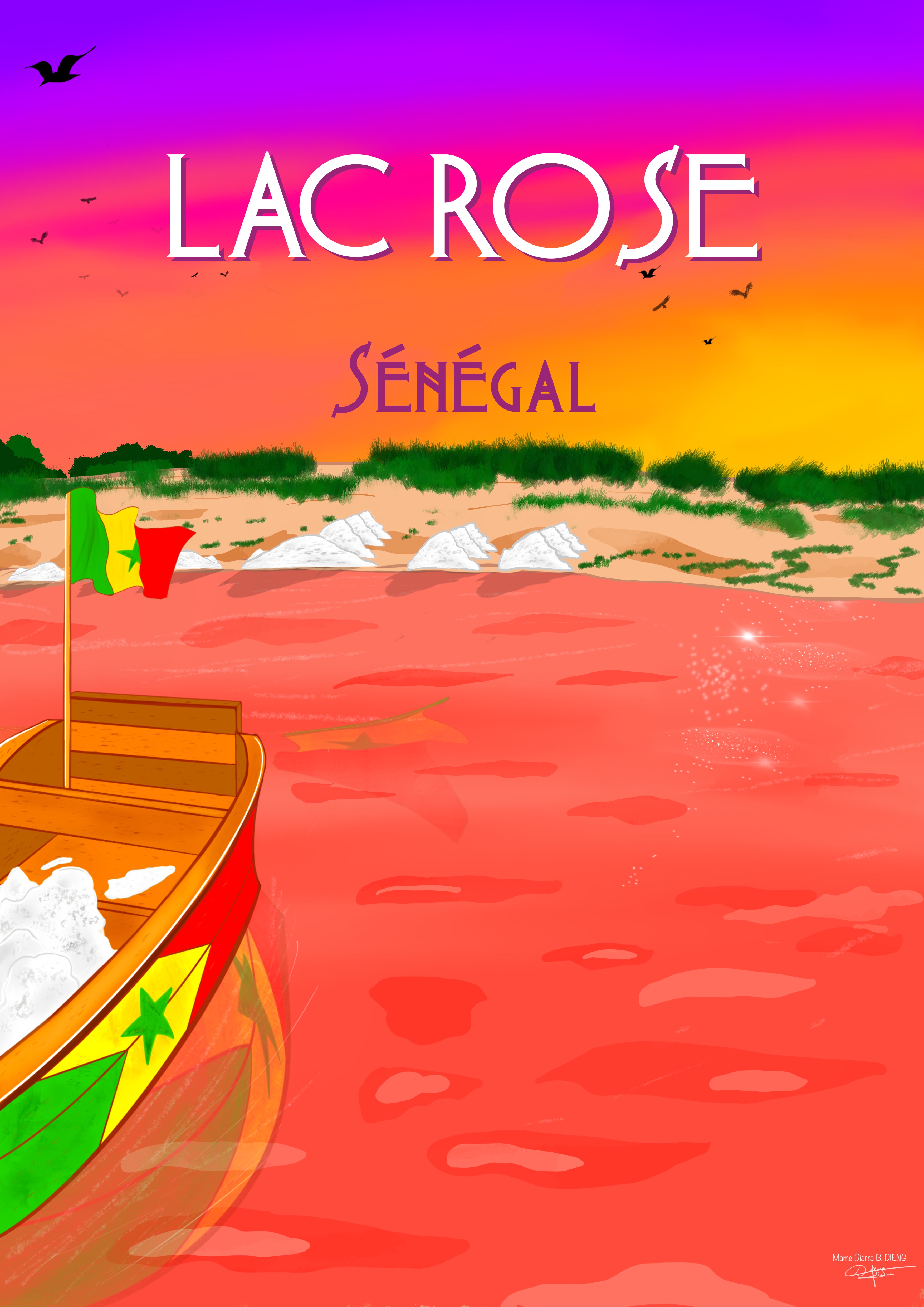 Affiche Lac Rose Sénégal